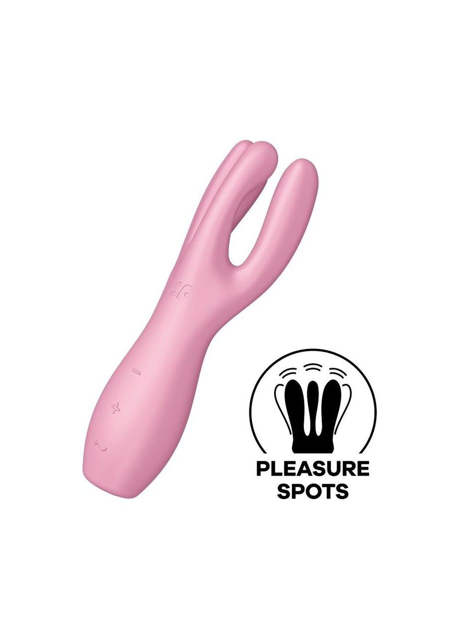 Клиторальный вибратор Threesome 3 Pink с тремя пальчиками Satisfyer (366876712)