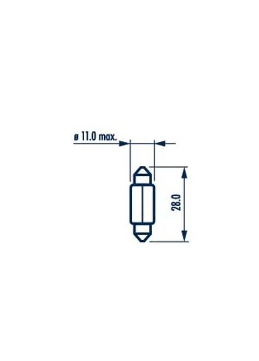 Автолампа C10W 12V 10W SV8.5 (11x28mm) 173153000 (opt-om) Narva (332213915)