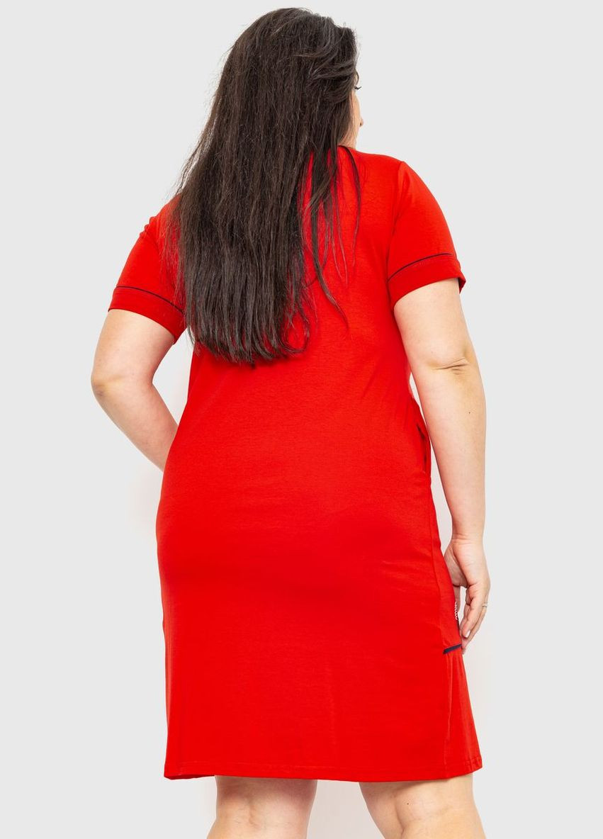 Красное платье повседневное домашнее, цвет красный, Ager