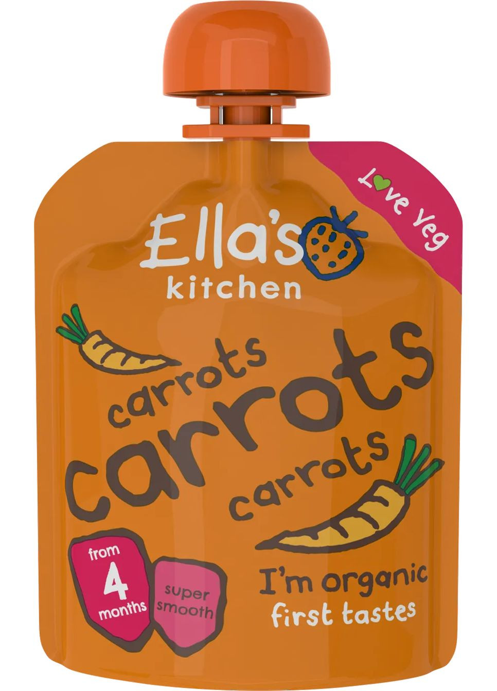 Пюре Ella's kitchen Морква, 70 г Ella’s Kitchen EK266 (335030863)