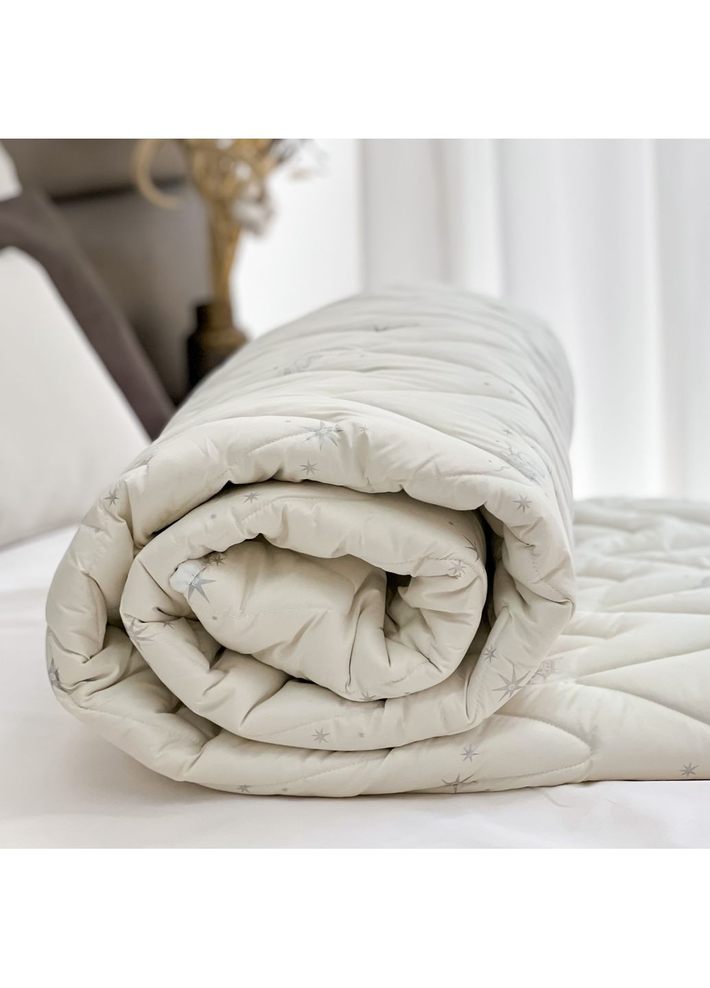 Одеяло зимнее Merino / Мерино антиаллергенное 200х220 см двуспальное, бежевое ArCloud (367982730)