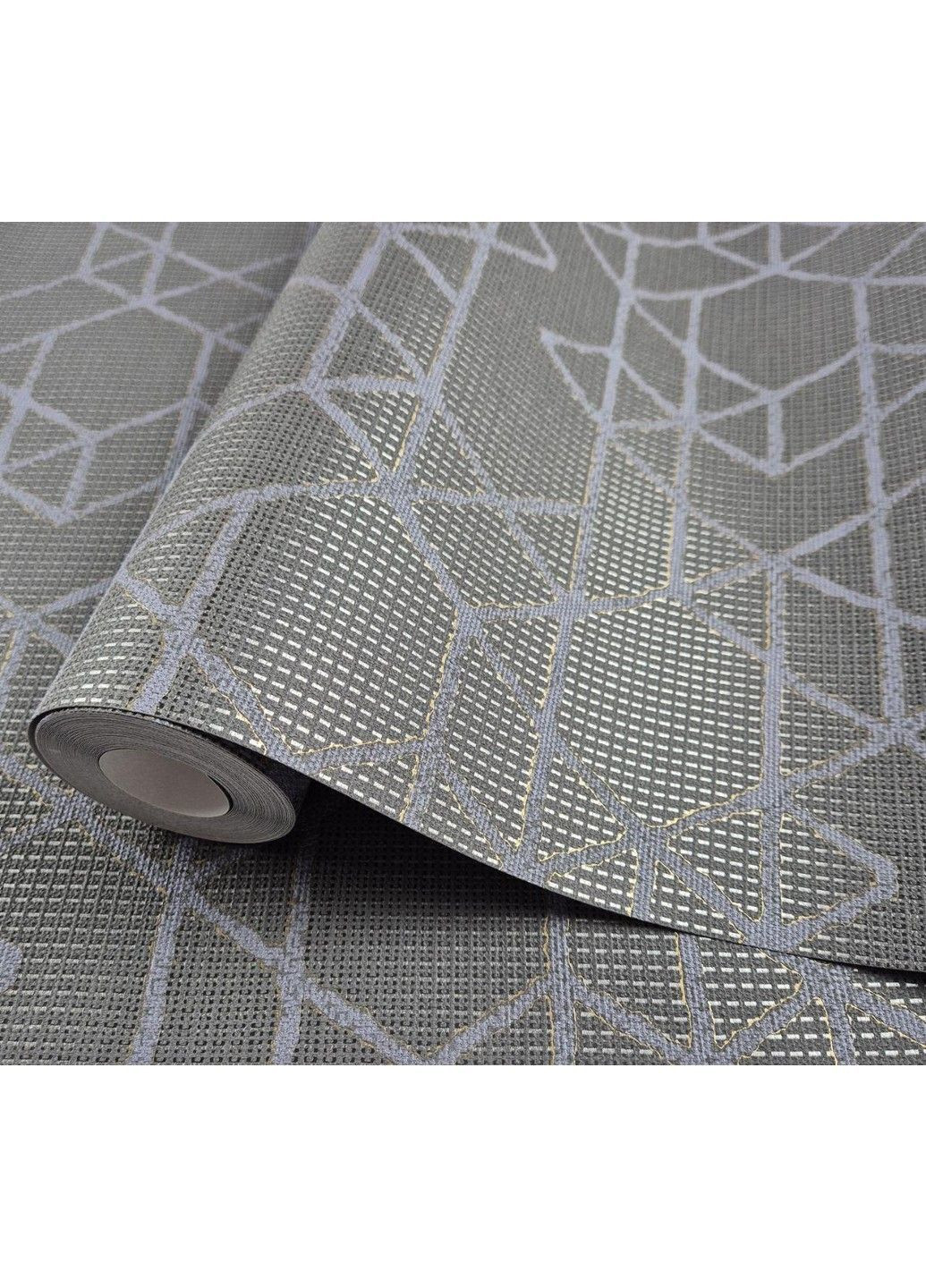 Виниловые обои 0.53 × 10.05 м 30822, серые с узором для спальни, гостиной, кабинета MARBURG (368895682)