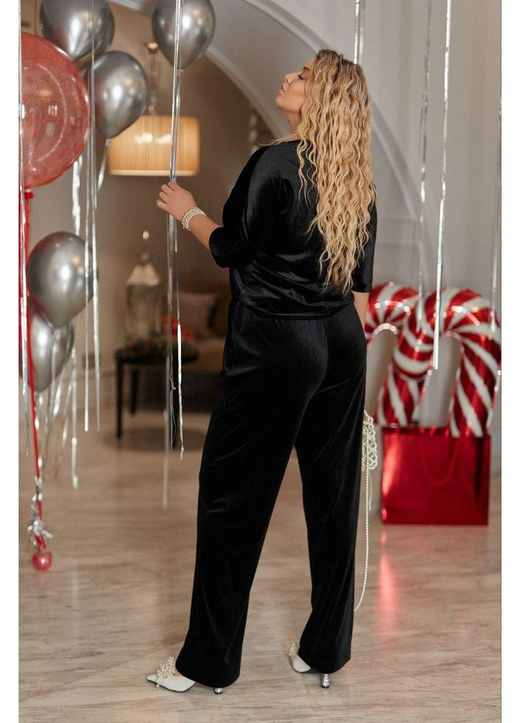 Костюм "с узором на одну сторону" ВДЖВ-995, черный, 56-58 No Brand (355469763)