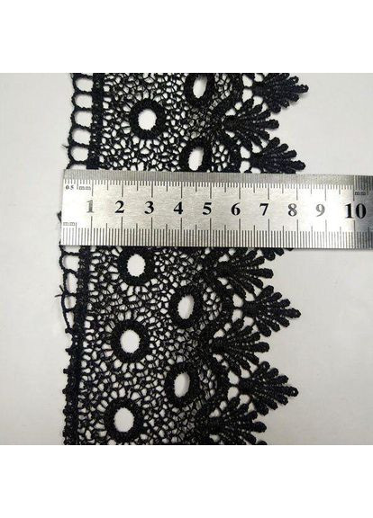 Кружево макраме 8 см (13 м) Цвет черный (31-SF3062-6) Plus-plus (352745429)