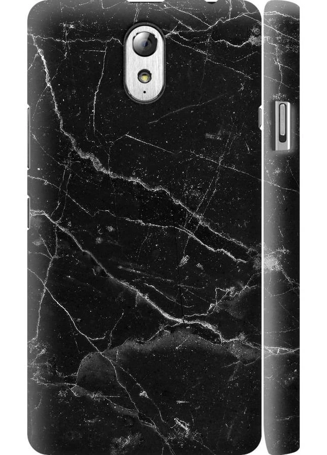 3D пластиковый матовый чехол 'Черный мрамор v2' для Endorphone Lenovo Vibe P1m (325487691)