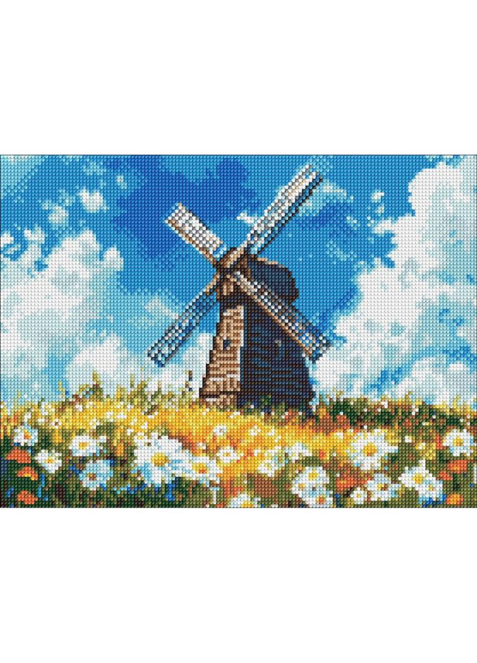 Алмазна мозаїка "Млин посеред поля" ©art_selena_ua AMO8304, IDEYKA (362589761)