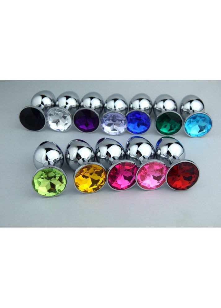 Анальная пробка M на выбор, Розовый, Синий,, Фиолетовый, цвет стальная No Brand (331155234)