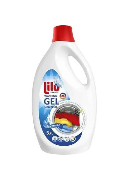 Гель для стирки Washing gel Universal с ароматом Sea breeze 5,7 л Lilu (371773639)