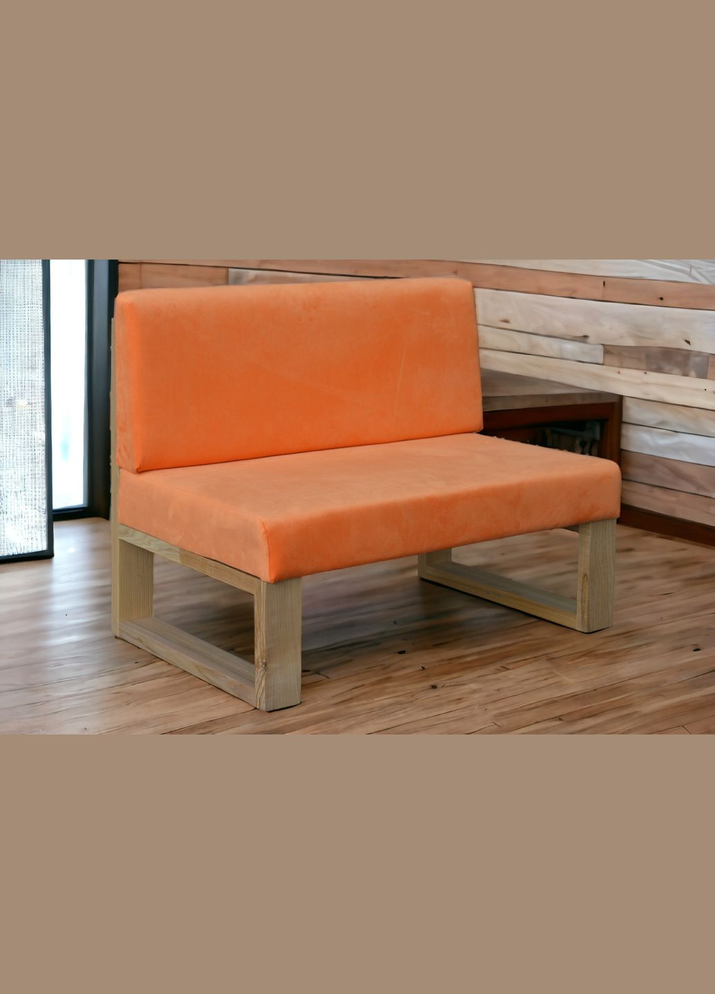 Диван Лофт WLS D23 помаранчевий 1100/690/850мм (D-23/М-110/2/J/3/05) WoodyLoftStyle (294753935)