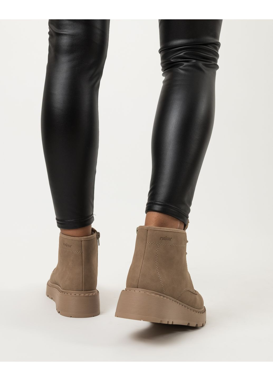 Зимние ботинки (2003ц1) Rieker из искусственной кожи