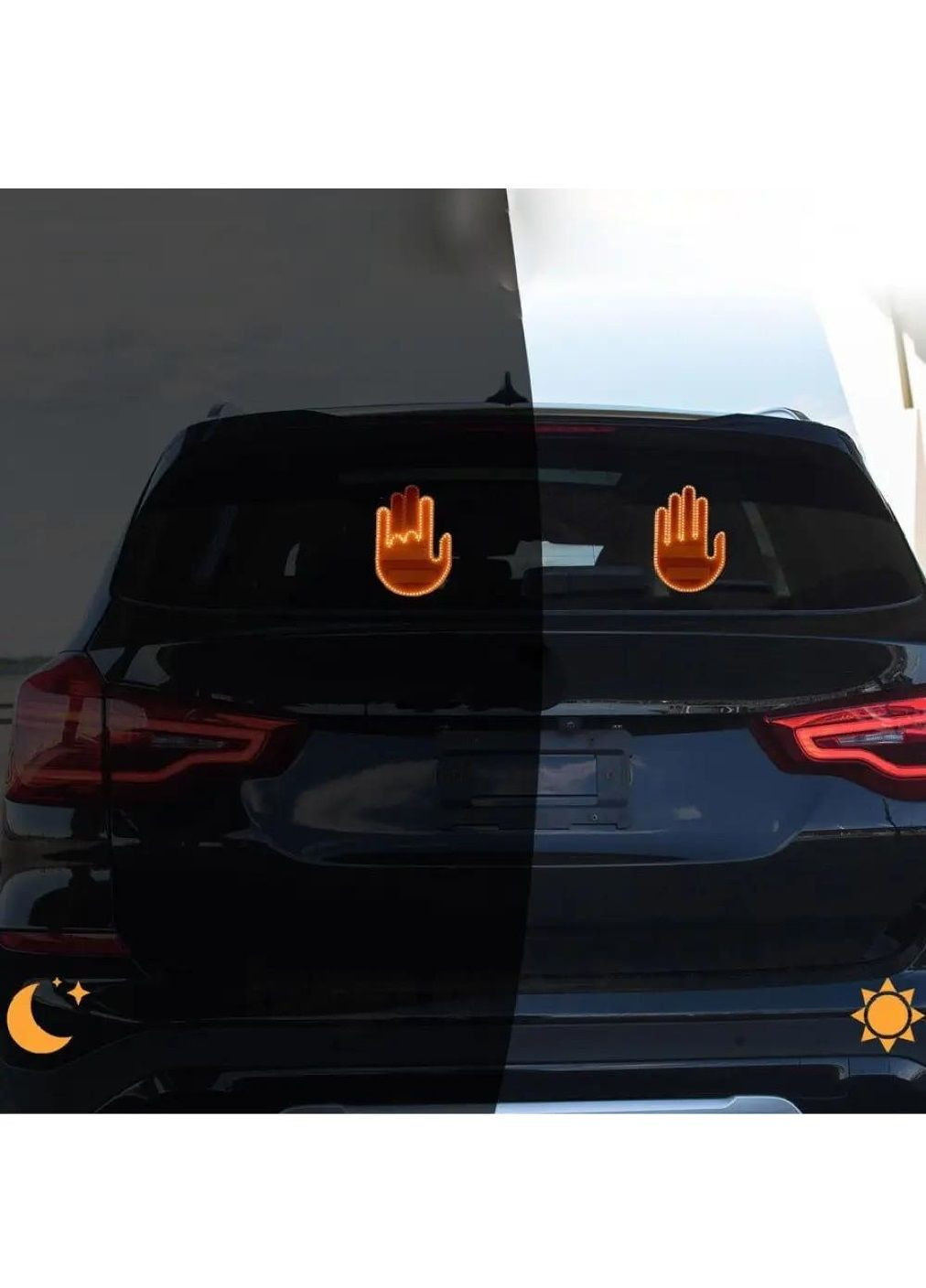 Подсветка светодиодная на заднее стекло в машину автомобиль LED-ладонь рука с жестами пультом управления (476782-Prob) Unbranded (290840527)