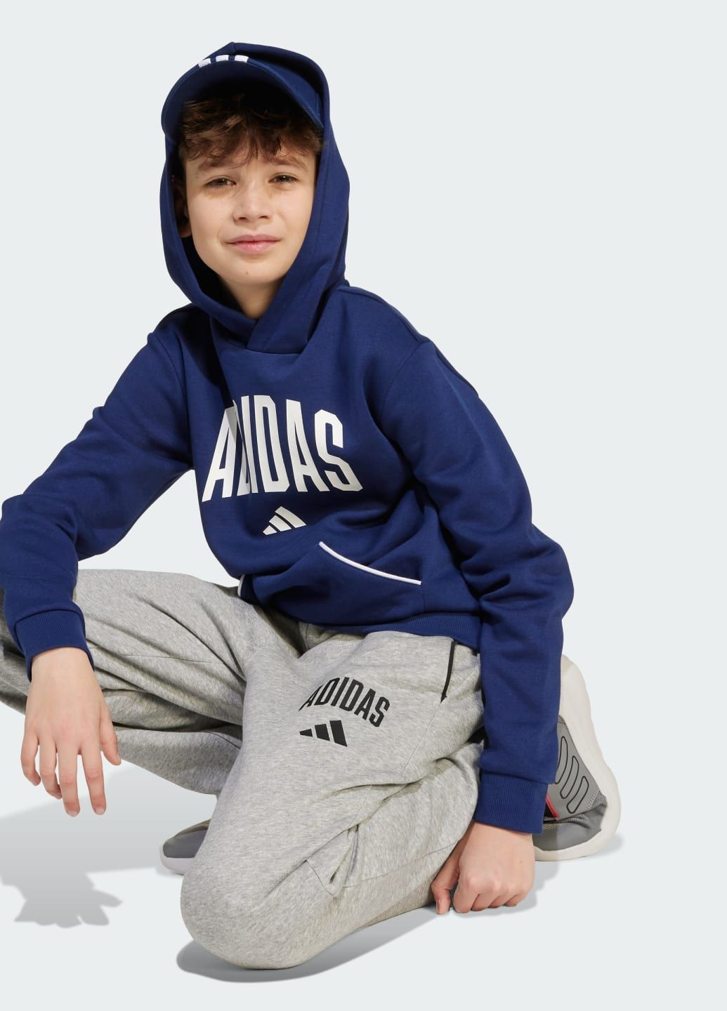 Серые спортивные демисезонные брюки adidas