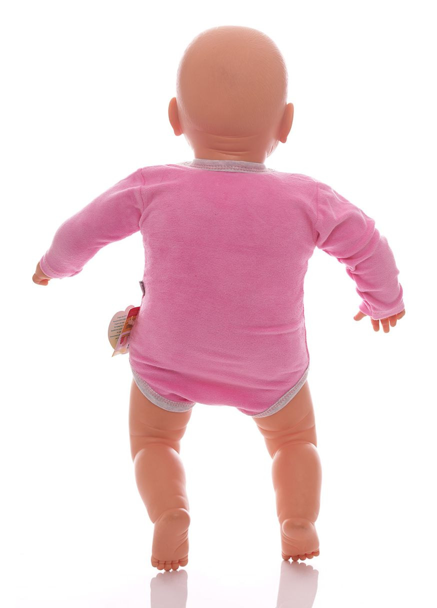 Боди с длинным рукавом для девочки велюр розовое Bee MiniPapi 80 см (26695) BABYKROHA (297198142)