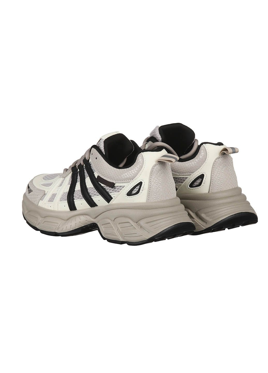 Кросівки жіночі демісезонні на шнурівці текстильні на масивній підошві для прогулянок сірі V3518-13 No Brand сірі демісезони (326404487)