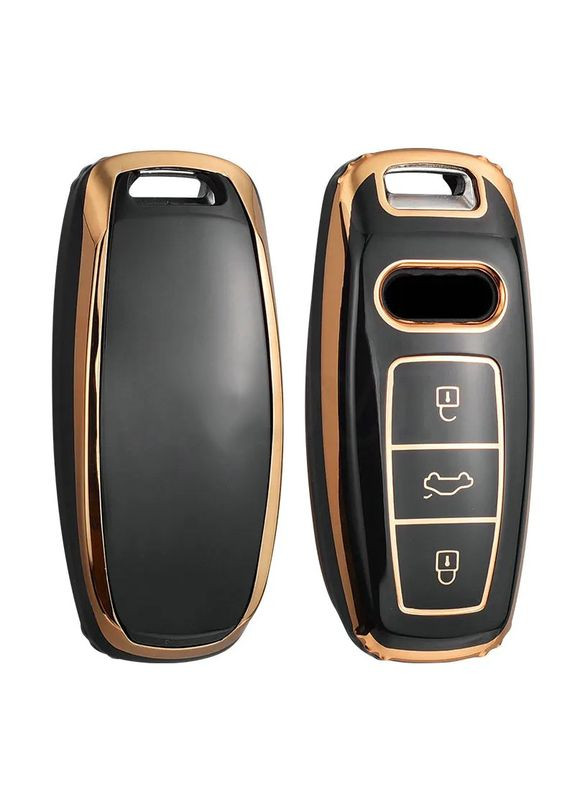 Чохол ключа чорний+ремінець+картка для номера Audi (369610672)