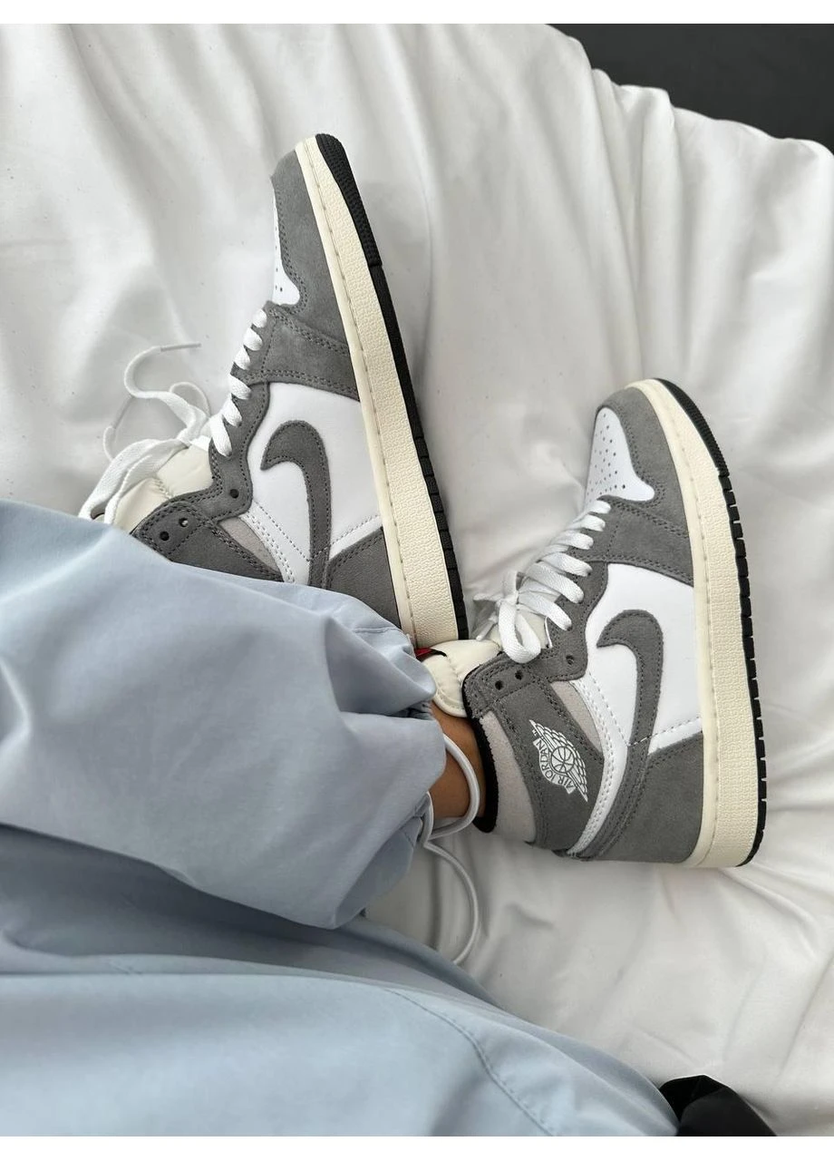 Комбіновані літні кросівки nike air jordan 1 high washed heritage найк аір джордан No Brand