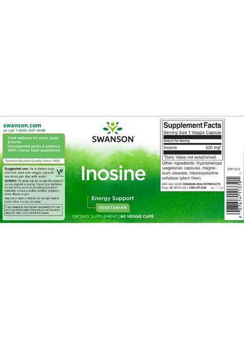 Inosine 500 mg 60 Caps Swanson (292556194)