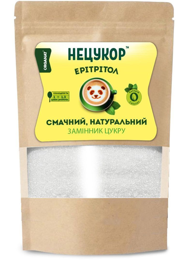 Натуральний замінник цукру Ерітрітол НЕЦУКОР для дієт, для схуднення, при діабеті, 1000г (1кг) No Brand (368786357)