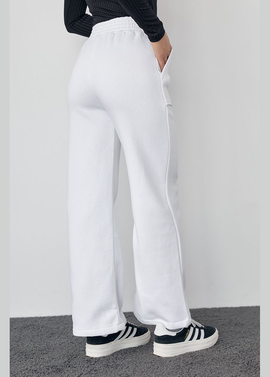 Трикотажні штани на флісі з накладними кишенями 58342 Lurex (280910226)