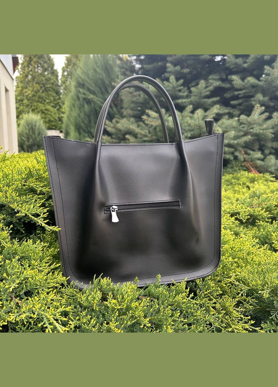 Качественная классическая женская сумка Зара черная, большая женская сумочка эко кожа Турция No Brand (334730714)