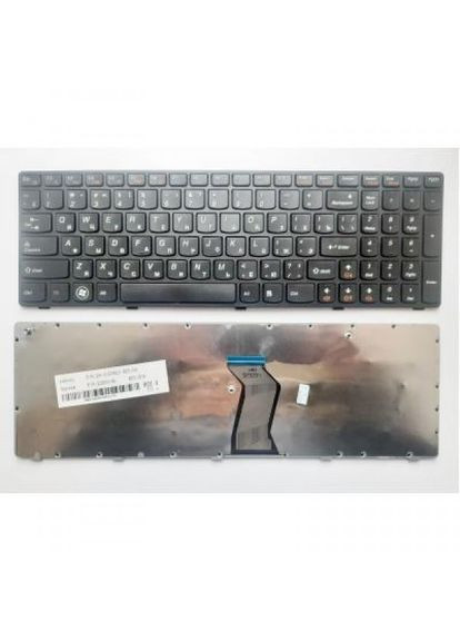 Клавіатура Lenovo ideapad g570/g770/z560 series черная с черной рамк (275092530)