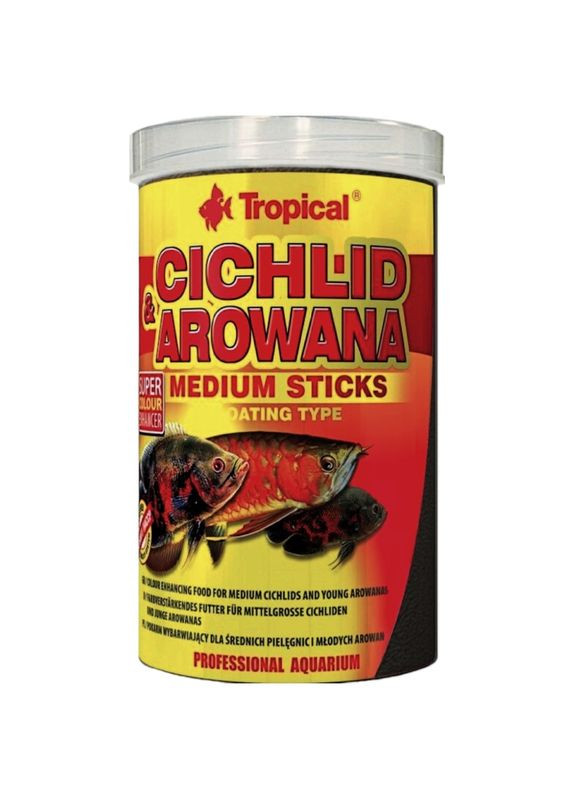 Cichlid&Arowana Medium Sticks, корм для риб у паличках, 250 мл Tropical (276973454)