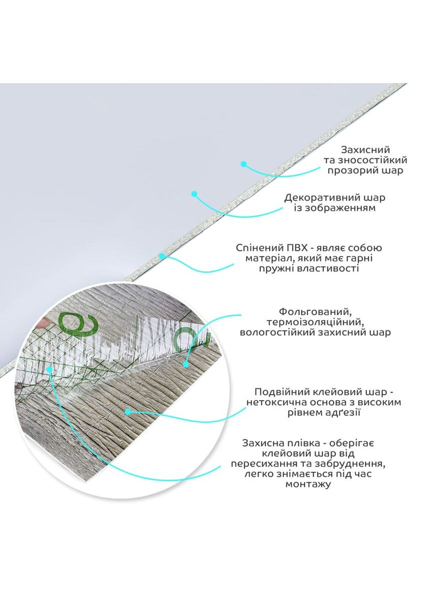 Самоклеящаяся виниловая плитка в рулоне белая 3000х600х2мм Глянцевая SW-00001284 No Brand (316051027)