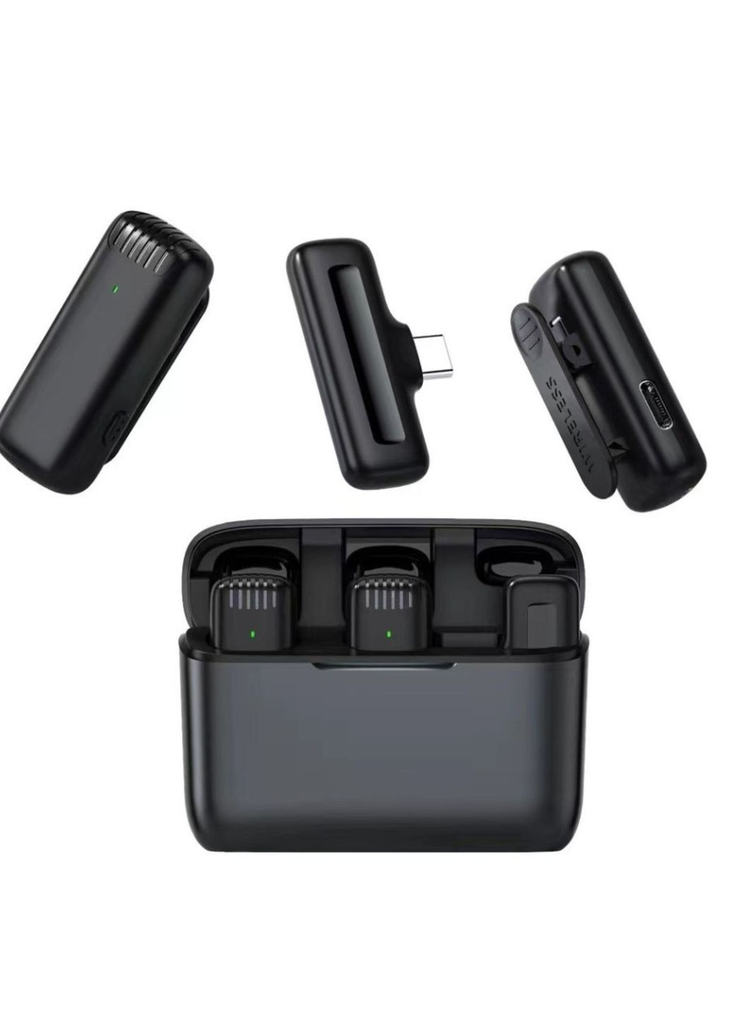 Бездротовий петличний мікрофон для android type c з шумозаглушенням (комплект з 2 мікрофонами) No Brand (282648562)