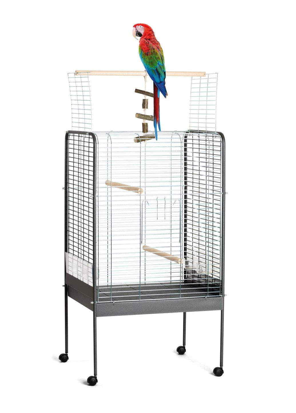 Клетка для птиц вольер оцинкованная на колесах TIFFANY 72x55,5x123,5 см Серый (8018084032031) Fop (326063138)