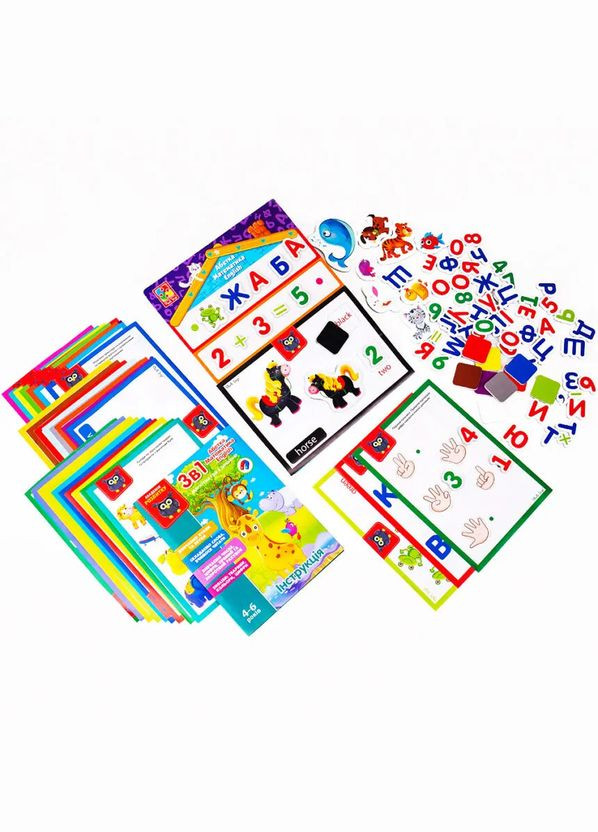 Алфавіт Математика English з магнітною дошкою, укр. мова () Vladi toys VT5412-04 (328394841)