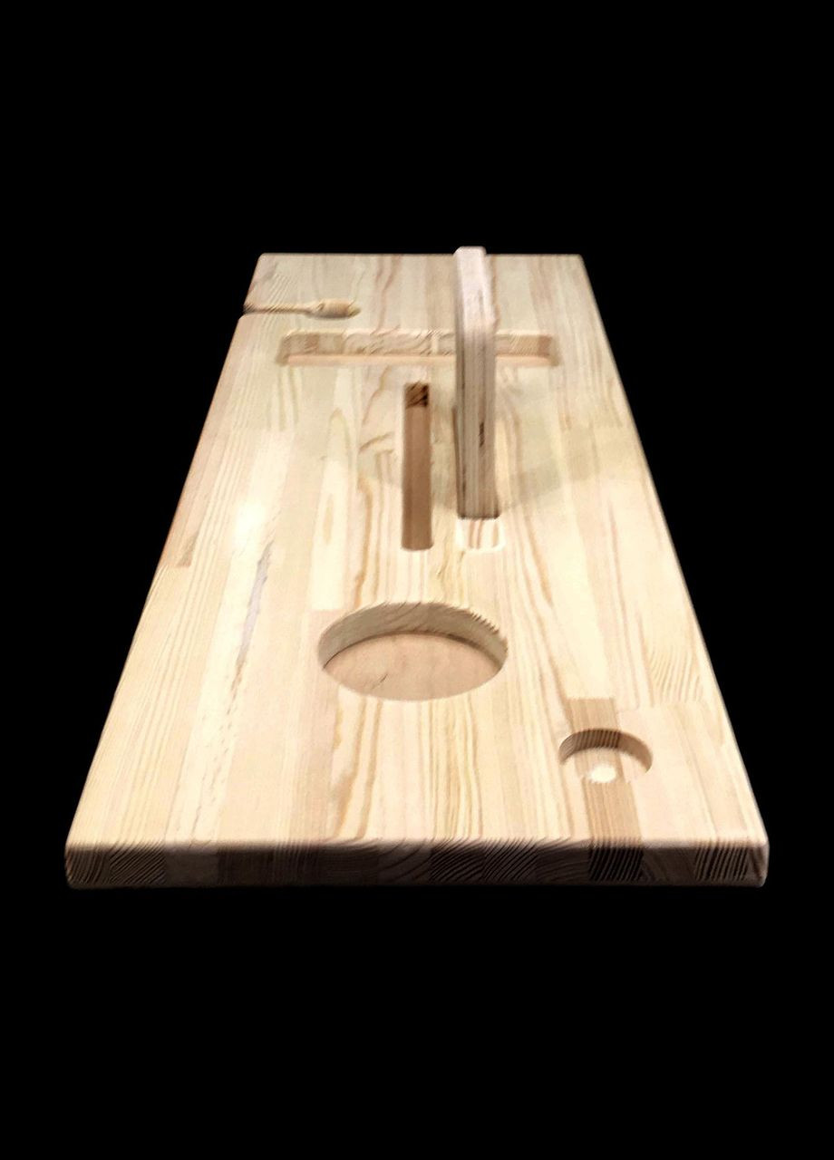 Столик полка для ванной из дерева Алепо бланже (СДВ-000201) No Brand (328293227)