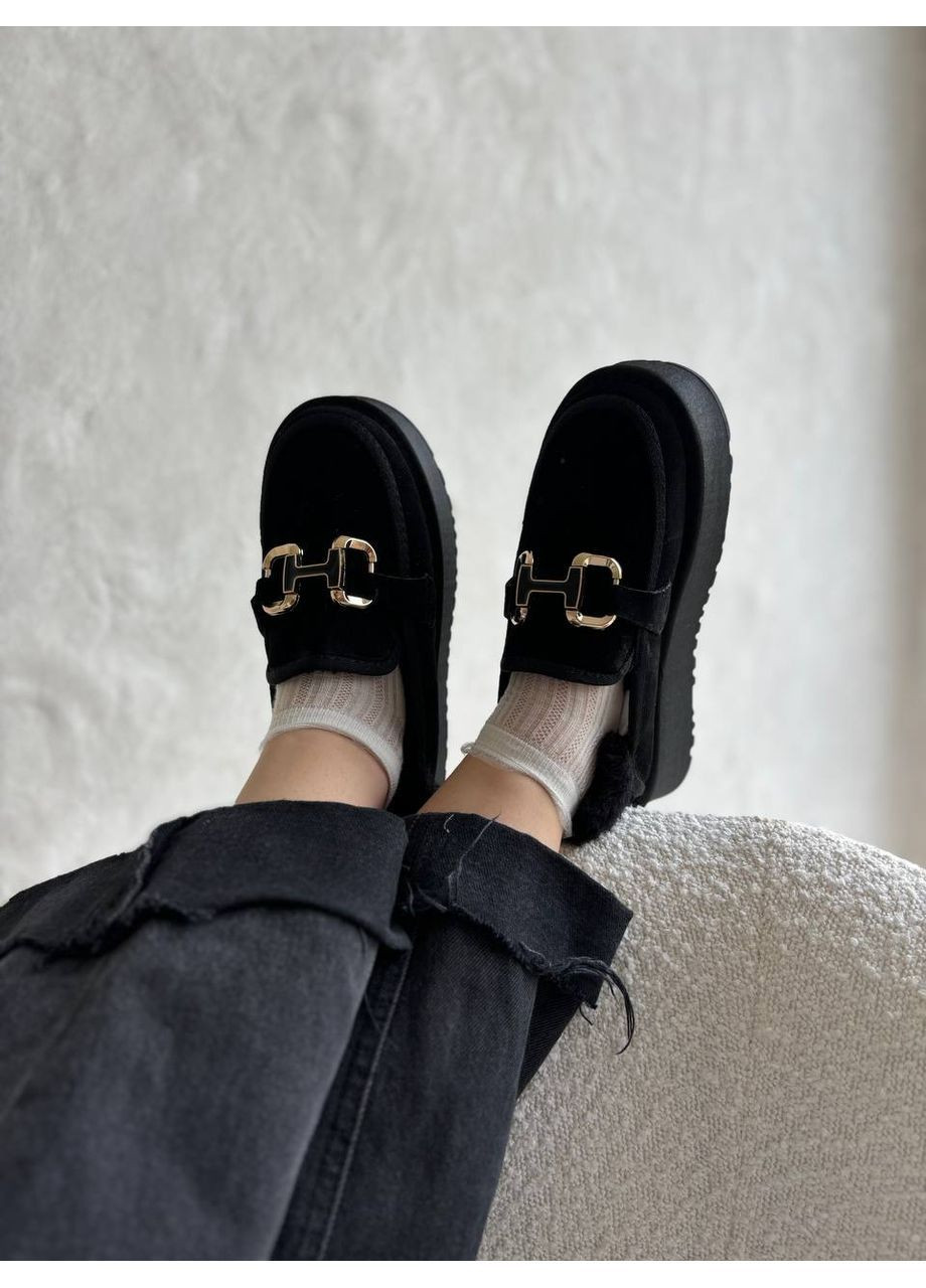 Seven Лоферы из натуральной замши лоферы черный з натуральная замша, — зима (370368432)