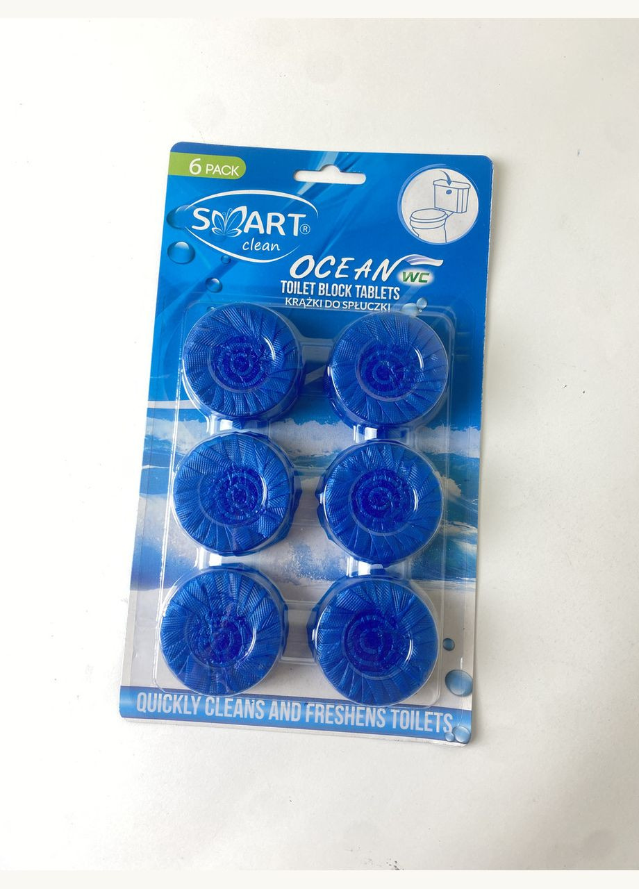 Smart Clean диски для сливного бачка для чистки унитаза Океан 6 шт Handmade (322250018)