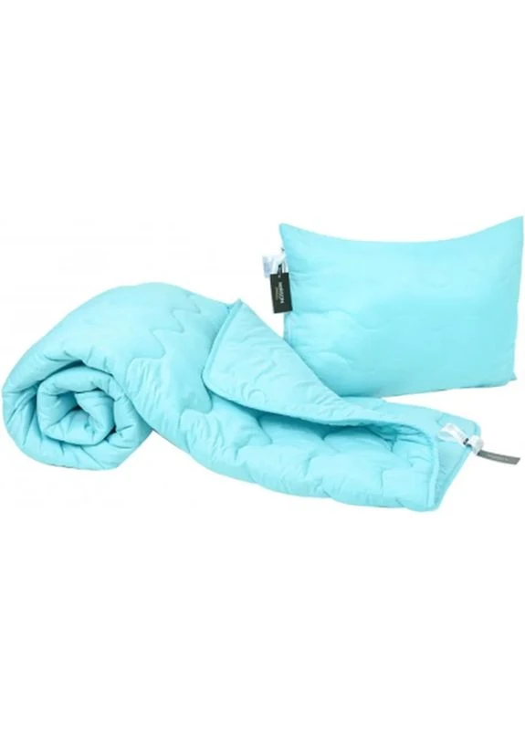 Одеяло Набор шерстяной №1676 Eco Light Blue Одеяло 172х205 + подушка (2200002656658) Mirson (396989610)