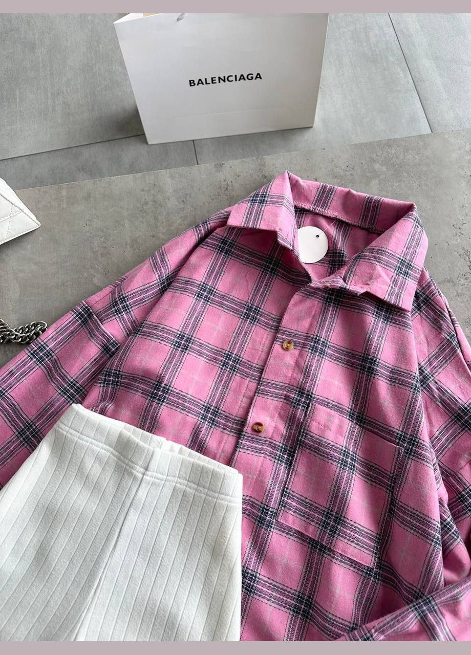 Розовая кэжуал рубашка в клетку Adelante