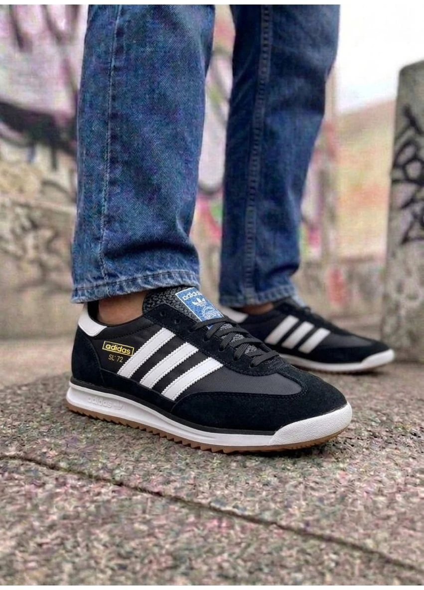 Чорні кросівки чоловічі adidas sl 72 rs black адідас сл 72 чорні демісезон No Brand