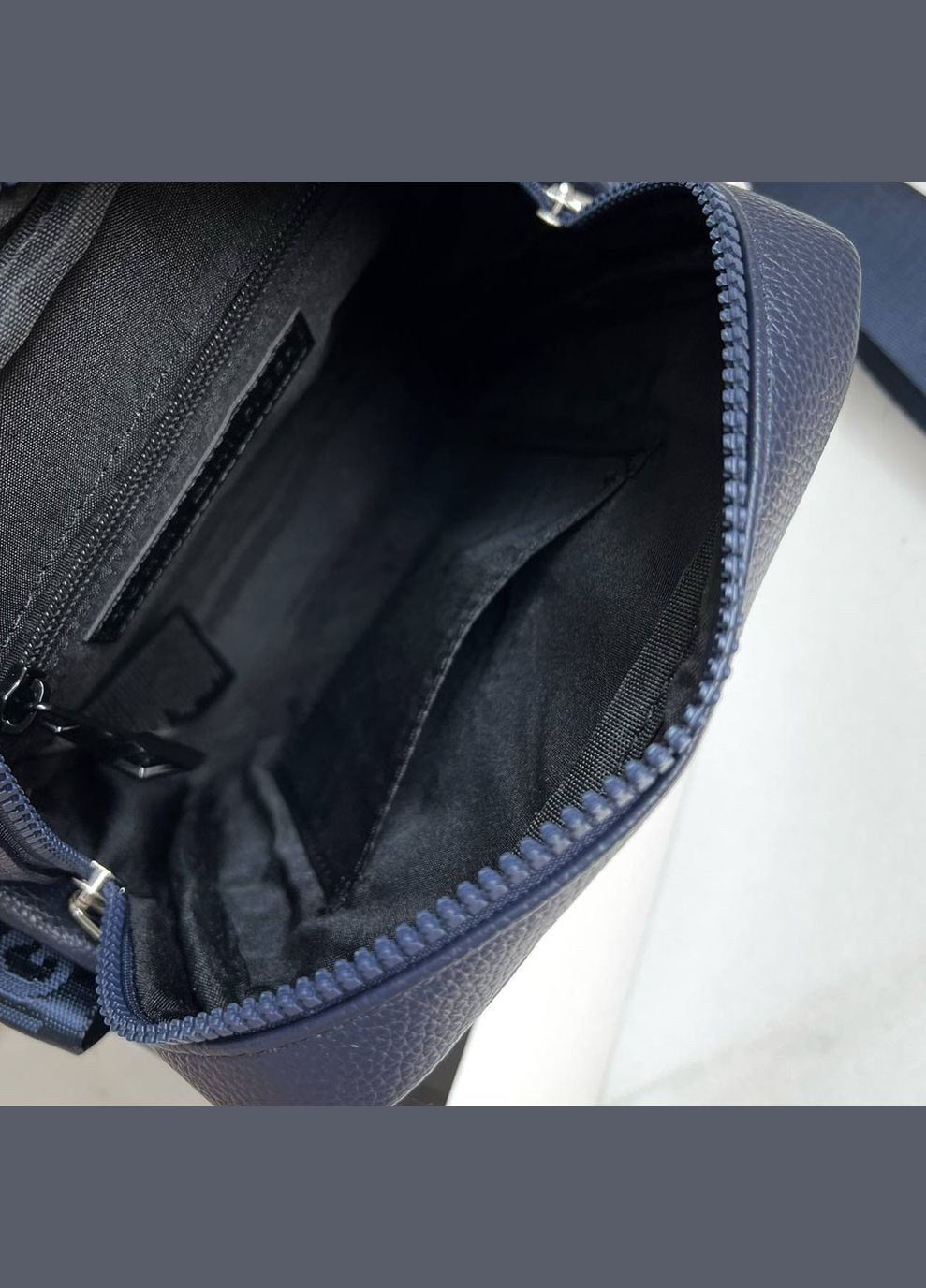 Чоловіча брендова сумка через плече (1016-2) синя No Brand (322157323)