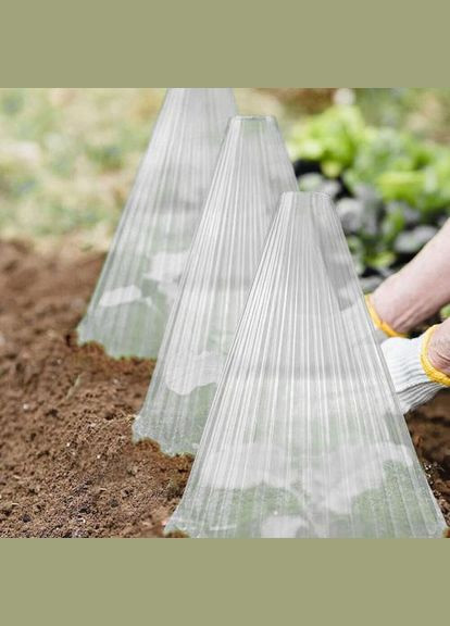 Ковпаки для рослин сад, город прозорі із ПЕТ пластику, багаторазові, 19 на 22 см, уп. 10 шт No Brand (327100828)