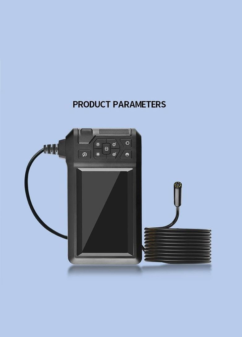 Ендоскоп автомобільний з монітором 4.3" ZCF К4 8 мм з жорстким кабелем + насадки 1 м (R051160) Xiamen (317297500)