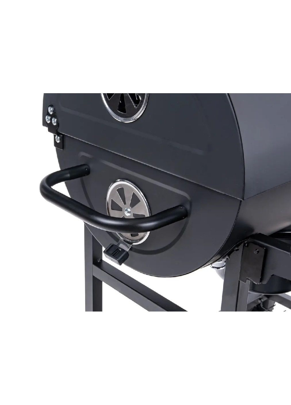 Садовый гриль мангал барбекю угольный бочкового типа с крышкой решеткой полочкой градусником на колесах (478440-Prob) Unbranded (306423352)