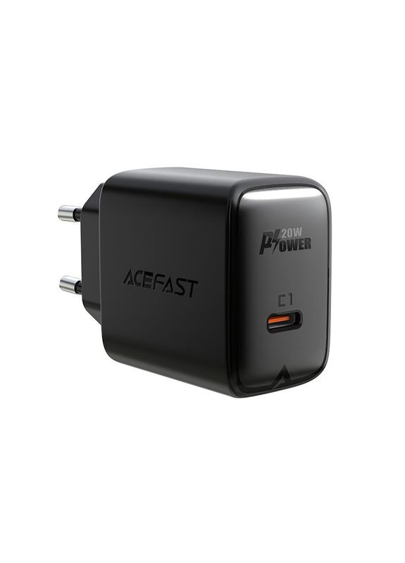Сетевое зарядное устройство single USB-C charger Black (6974316280033) Acefast A1 PD20W (372681064)