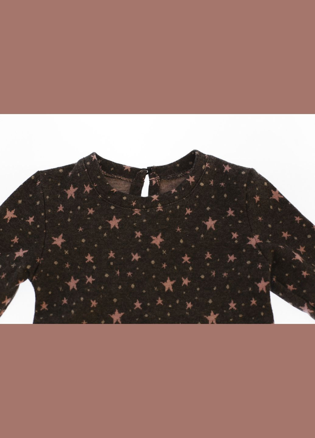 Сіра сукня з довгим рукавом флісова зірочка темно-сіра 98 см (35129) BABYKROHA (317042769)