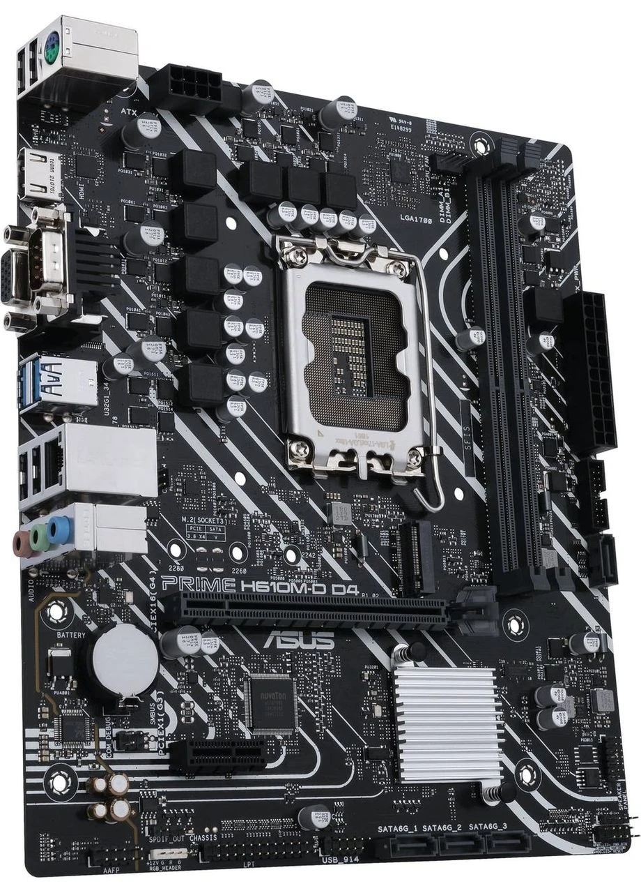 Материнcька плата PRIME H610M-D D4 s1700 H610 2xDDR4 M.2 HDMI D-Sub mATX (90MB1A00-M0EAY0) Asus (401459555)