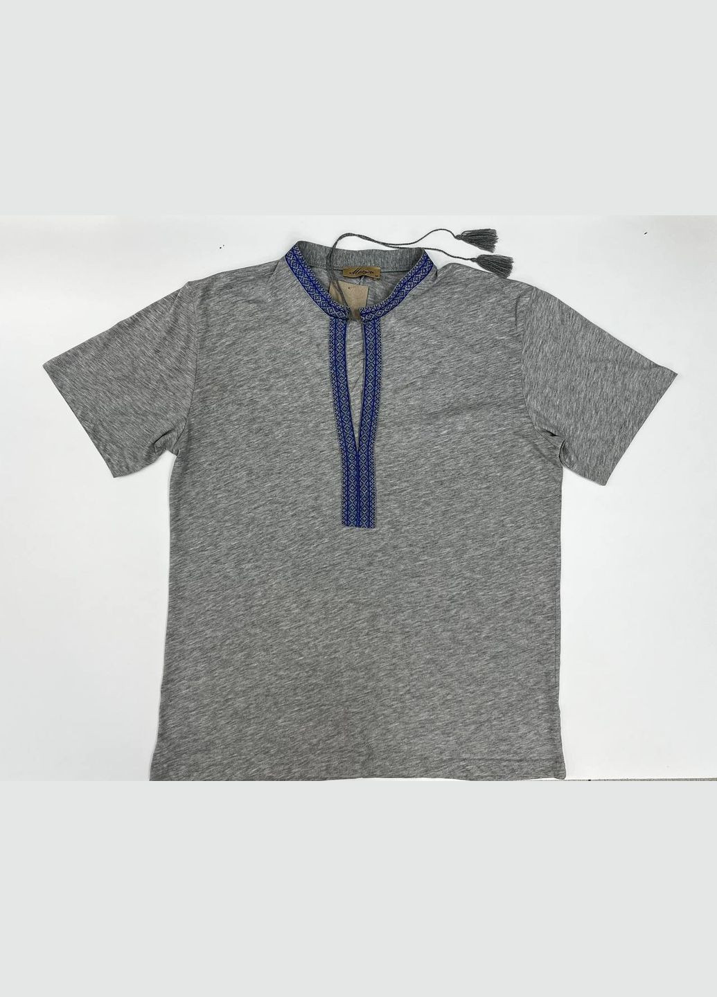 Сіра футболка вишиванка чоловіча MOTYV бавовна (335879891)