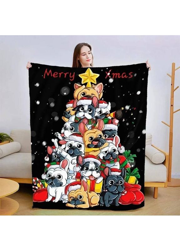 Плед 3D новорічний Ялинка улюбленців 30151 180х215 см FlexDress (368761658)