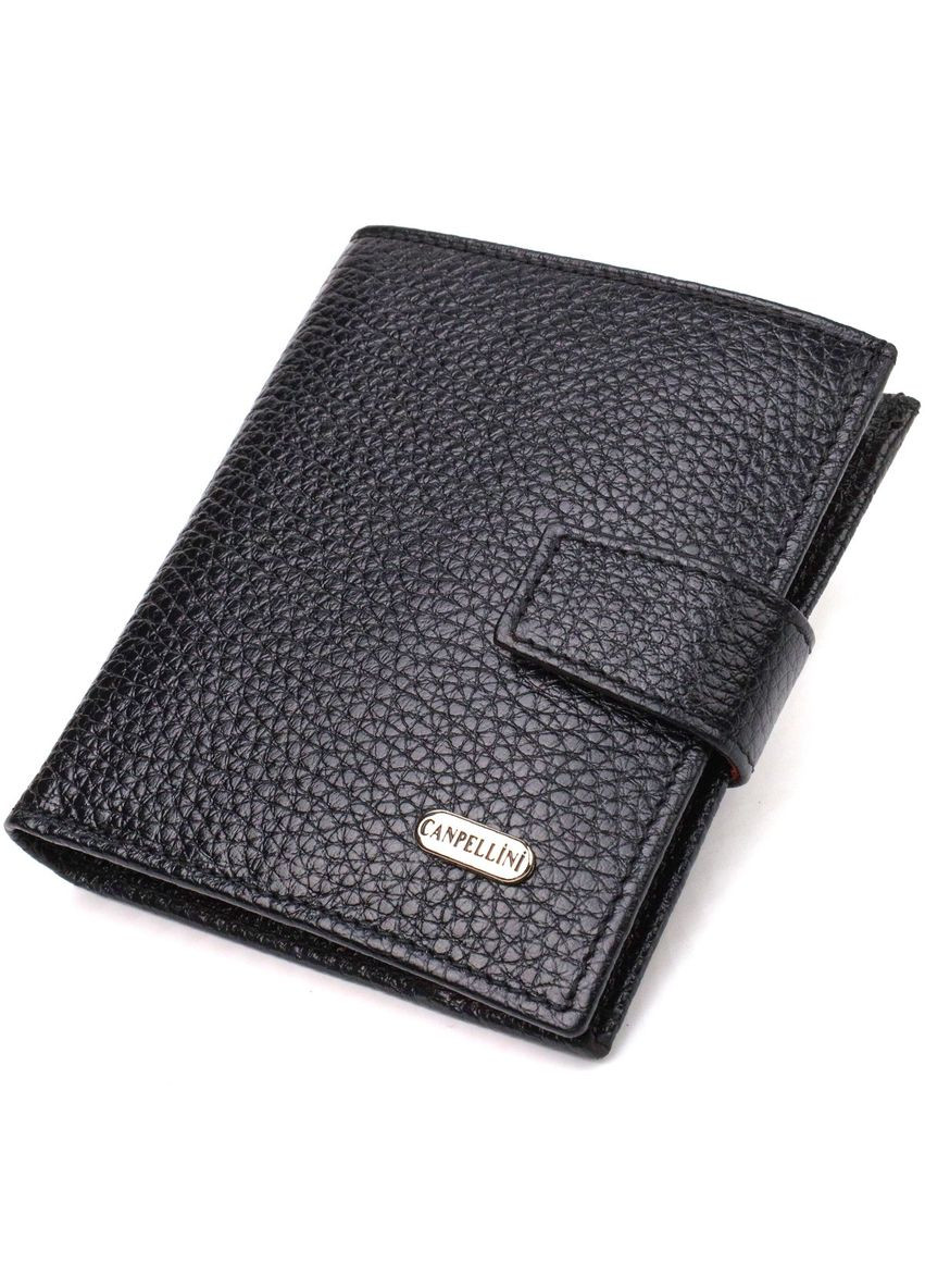 Стильный мужской бумажник в комбинации двух цветов из натуральной зернистой кожи 21728 Canpellini (298570714)