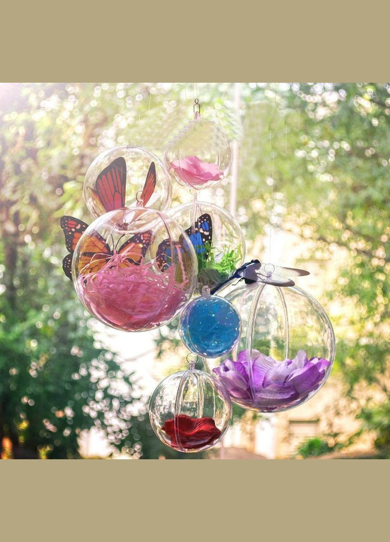 Заготовка роз'ємна Куля, для декору, акрил, 8 см, прозора No Brand (341730635)