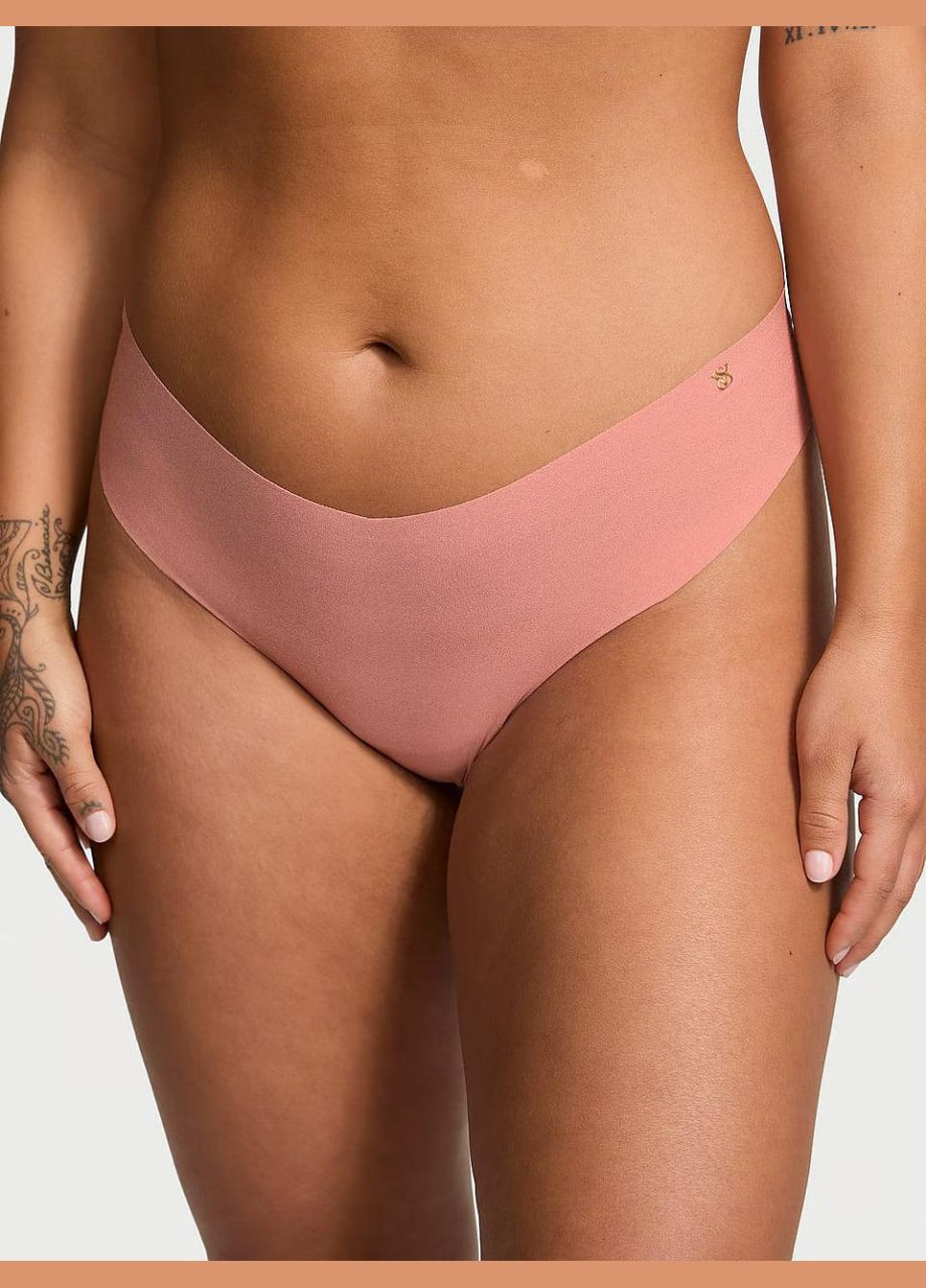 Трусики-стрінги жіночі безшовні No-Show Thong Panty персикові Victoria's Secret (354700542)