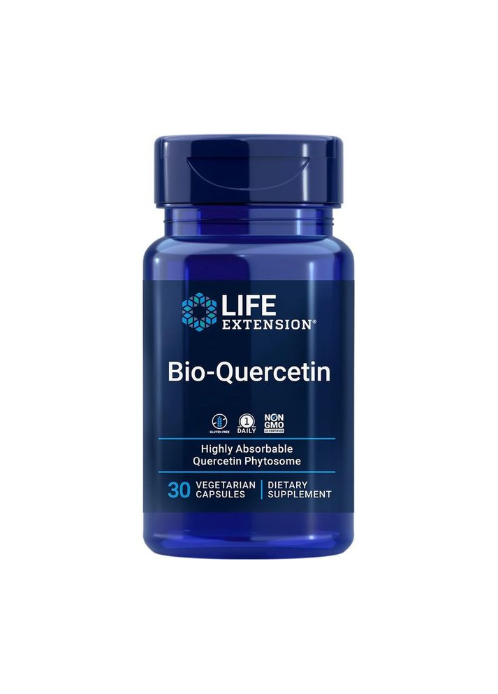 Био-кверцетин Bio-Quercetin, 30 вегакапсул для поддержки сердечно-сосудистой системы Life Extension (341321316)