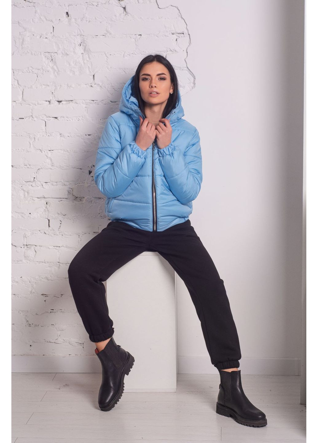 Блакитна демісезонна куртка к-007 блакитна SoulKiss k-007